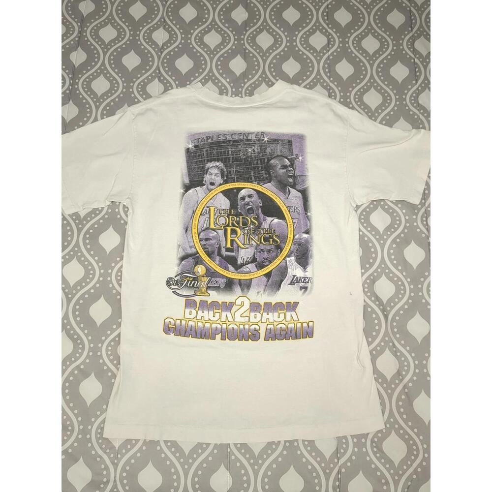Los Angeles Lakers Lord Of The Rings Medium Shirt Kobe Bryant Y2K
